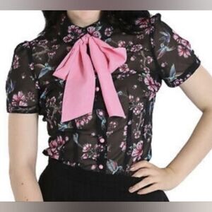 Madison Blouse In Hummingbird Print